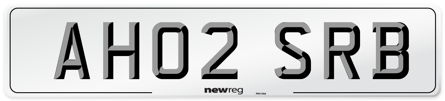 AH02 SRB Number Plate from New Reg